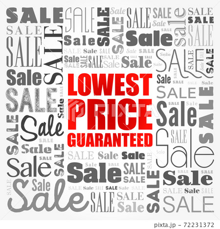 Lowest Price Guaranteed words cloud, business concept 72231372