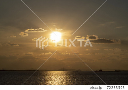 海 日没 夕焼け 72233593