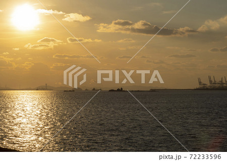 海 日没 夕焼け 72233596