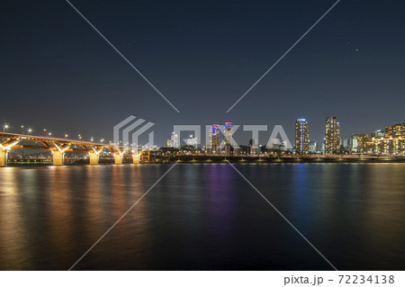 ソウル 橋 夜景 72234138