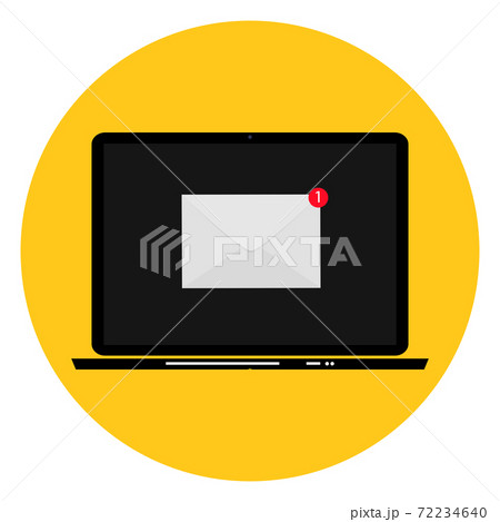 E-mail marketing Concept Flat Background with Laptop. Vector Illustration E-mail marketing Concept Flat Background with Laptop. Vector Illustration 72234640
