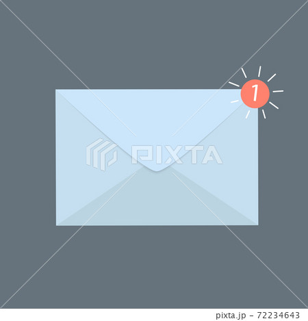 Envelope with new e-mail. Vector Illustration Icon 72234643