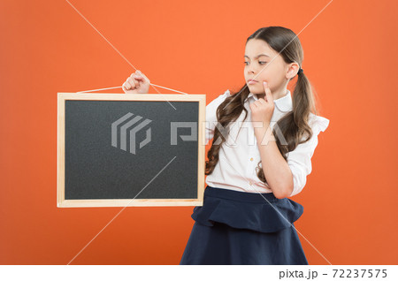 School announcement concept. Informing kids changes School announcement concept. Informing kids changes 72237575