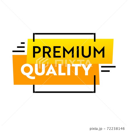 Premium Quality Label in Simple Trendy Style with Geometric Shapes. Marketing Promotion Certificate, Excellent Product 72238146