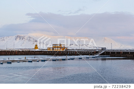 View of mountains in port of Reykjavik View of mountains in port of Reykjavik 72238429