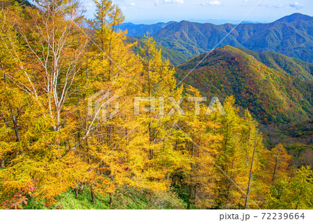 日光 半月峠第2駐車場からの眺望  紅葉景色 秋景色   日光 半月峠第2駐車場からの眺望  紅葉景色 秋景色   72239664
