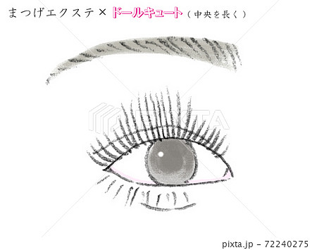まつげエクステ_パターン別イラスト 72240275