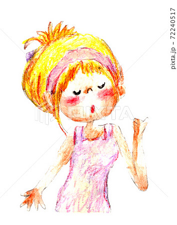 手書き人物イラストお風呂上がりのイラスト素材