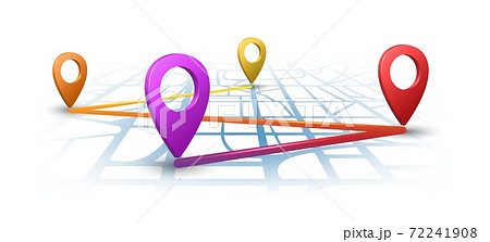 Map navigation with 3d pins 72241908