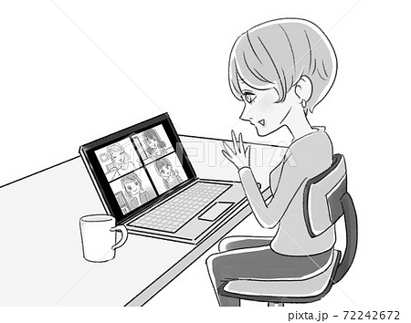 コロナウイルス関連イラスト 72242672