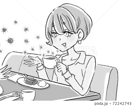 コロナウイルス関連イラスト コロナウイルス関連イラスト 72242743