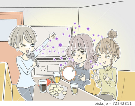 コロナウイルス関連イラスト 72242811