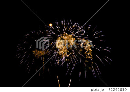Colorful Fireworks Celebration, New Year Celebration Fireworks And The Black Sky Background. 72242850