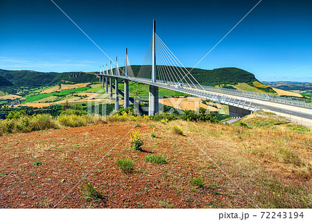 Spectacular famous viaduct of Millau,Aveyron region,France,Europe 72243194