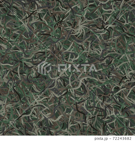 Green abstract seamless background of randomly interwoven bands and wavy lines 72243682