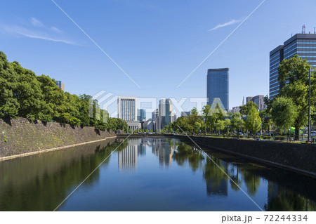 【東京都】都市風景 皇居日比谷濠 72244334