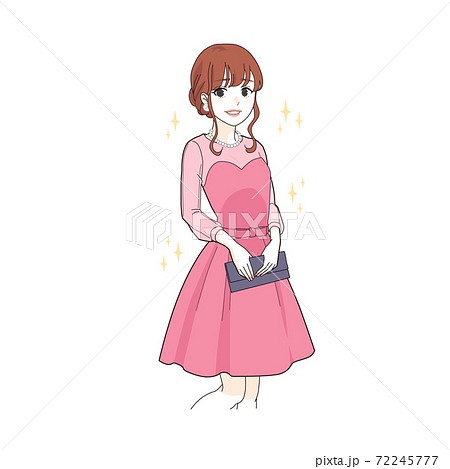 お呼ばれスタイルの女性 72245777