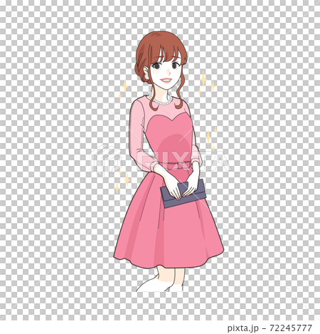 お呼ばれスタイルの女性 72245777