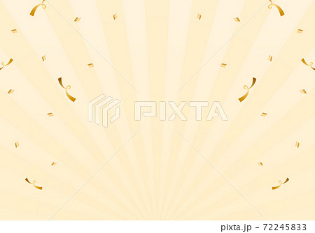 品のあるベージュ色の豪華なイラスト ゴールドの紙吹雪が舞う背景素材 のイラスト素材