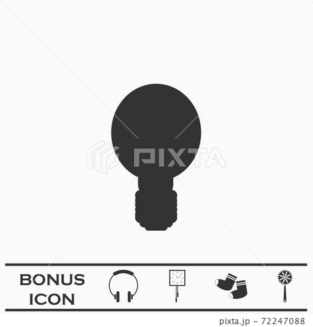 Lamp icon flat. Lamp icon flat. 72247088