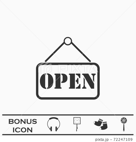 Open plate icon flat. Open plate icon flat. 72247109