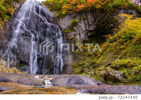 日本の滝100選 安の滝の紅葉 日本の滝100選 安の滝の紅葉 72247440