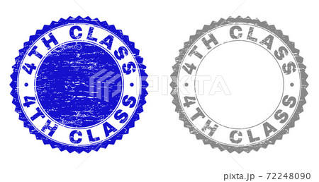 Textured 4TH CLASS Grunge Stamps 72248090