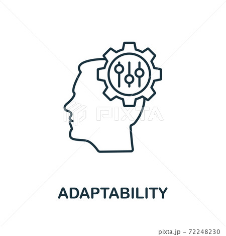 Adaptability icon. Line style element from life skills collection. Thin Adaptability icon for templates, infographics and more Adaptability icon. Line style element from life skills collection. Thin Adaptability icon for templates, infographics and more 72248230