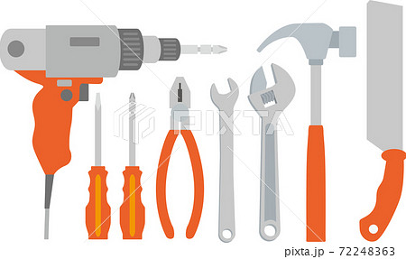 工具のセット　オレンジ 72248363