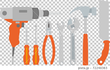 工具のセット　オレンジ 72248363