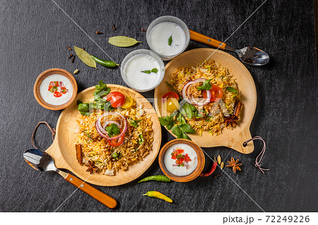 ビリヤニ　まぜご飯　Biryani is a typical Indian mixed rice 72249226