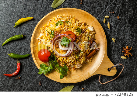 ビリヤニ　まぜご飯　Biryani is a typical Indian mixed rice 72249228