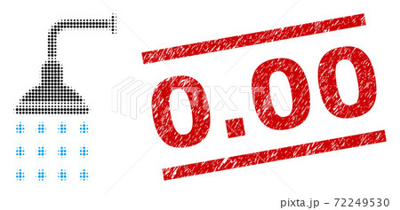 Grunge 0.00 Seal and Halftone Dotted Shower 72249530