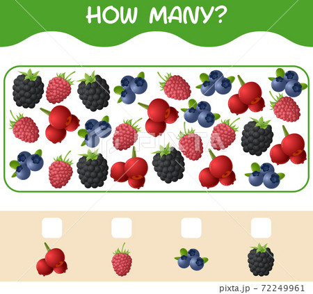 How many cartoon fruits. Counting game. Educational game for pre shool years kids and toddlers 72249961