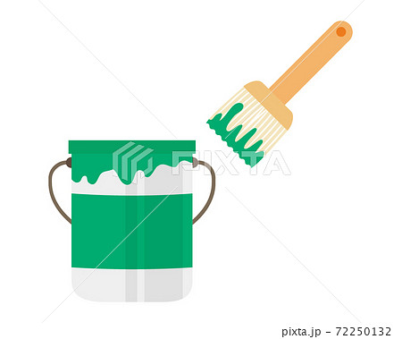 ペンキと刷毛のベクターイラスト のイラスト素材