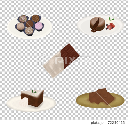 チョコレートのお菓子のイラスト素材