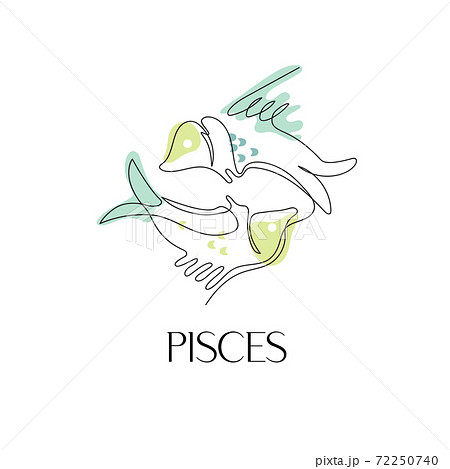 Zodiac sign Pisces. The symbol of the astrological horoscope. 72250740