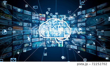 Ai 人工知能 ディープラーニングのイラスト素材