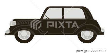 Classic retro car with massive body, transport 72254828