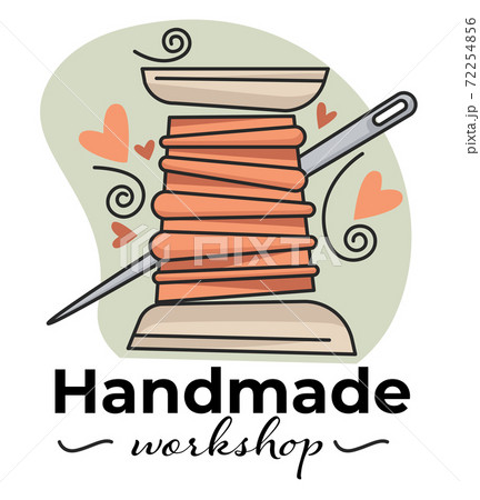 Handmade workshop on needlework and sewing vector 72254856