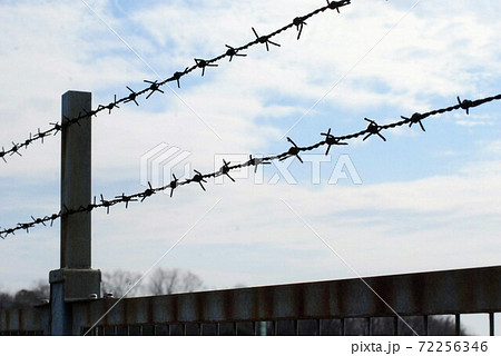 有刺鉄線の写真素材