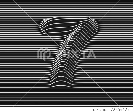Linear 3d font number 7 Linear 3d font number 7 72256525