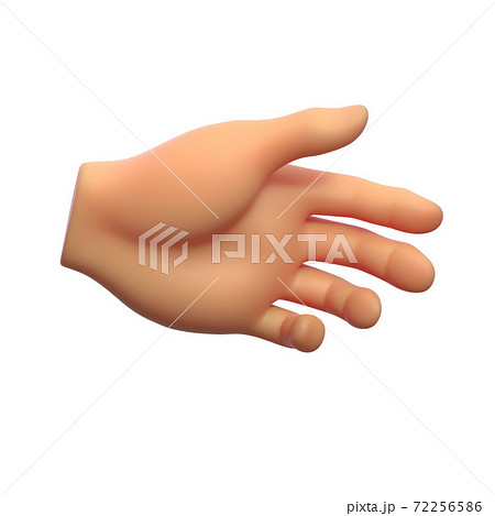 Cartoon hand on white background 3d illustration 72256586