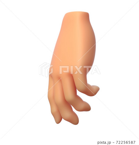 Cartoon hand on white background 3d illustration Cartoon hand on white background 3d illustration 72256587