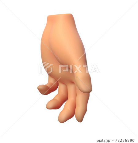 Cartoon hand on white background 3d illustration 72256590