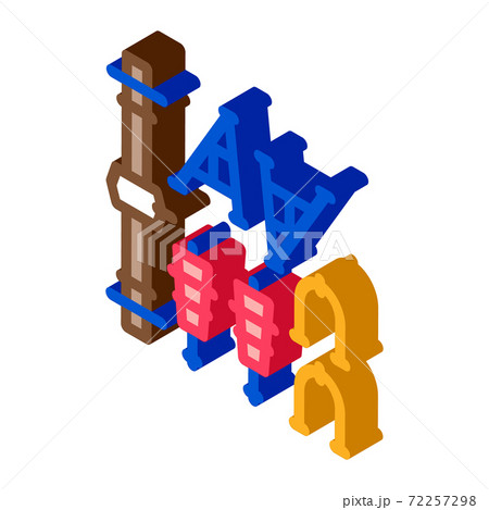 equipment karting track isometric icon vector illustration 72257298