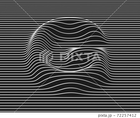 Linear 3d font letter G 72257412