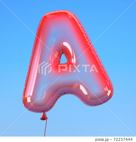Transparent balloon font letter A 72257444