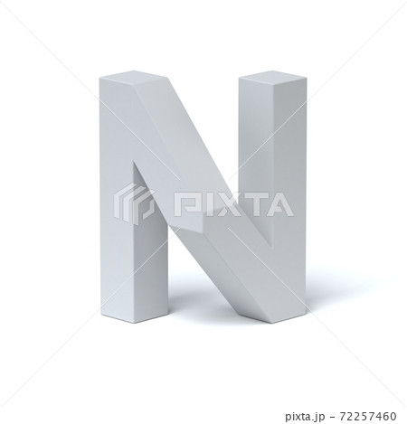Isometric font 3d rendering letter N Isometric font 3d rendering letter N 72257460