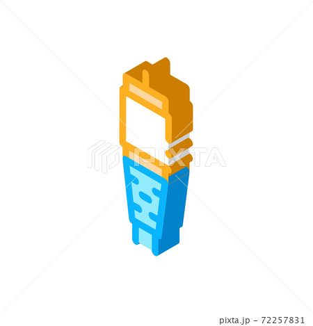 antenna cable isometric icon vector illustration color 72257831